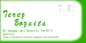 terez bozsits business card